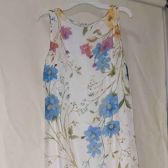 Calvin Klein sleeveless flower dress size 10 - Picture 2 of 4